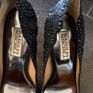 Badgley Mischka Black Embellished Heels